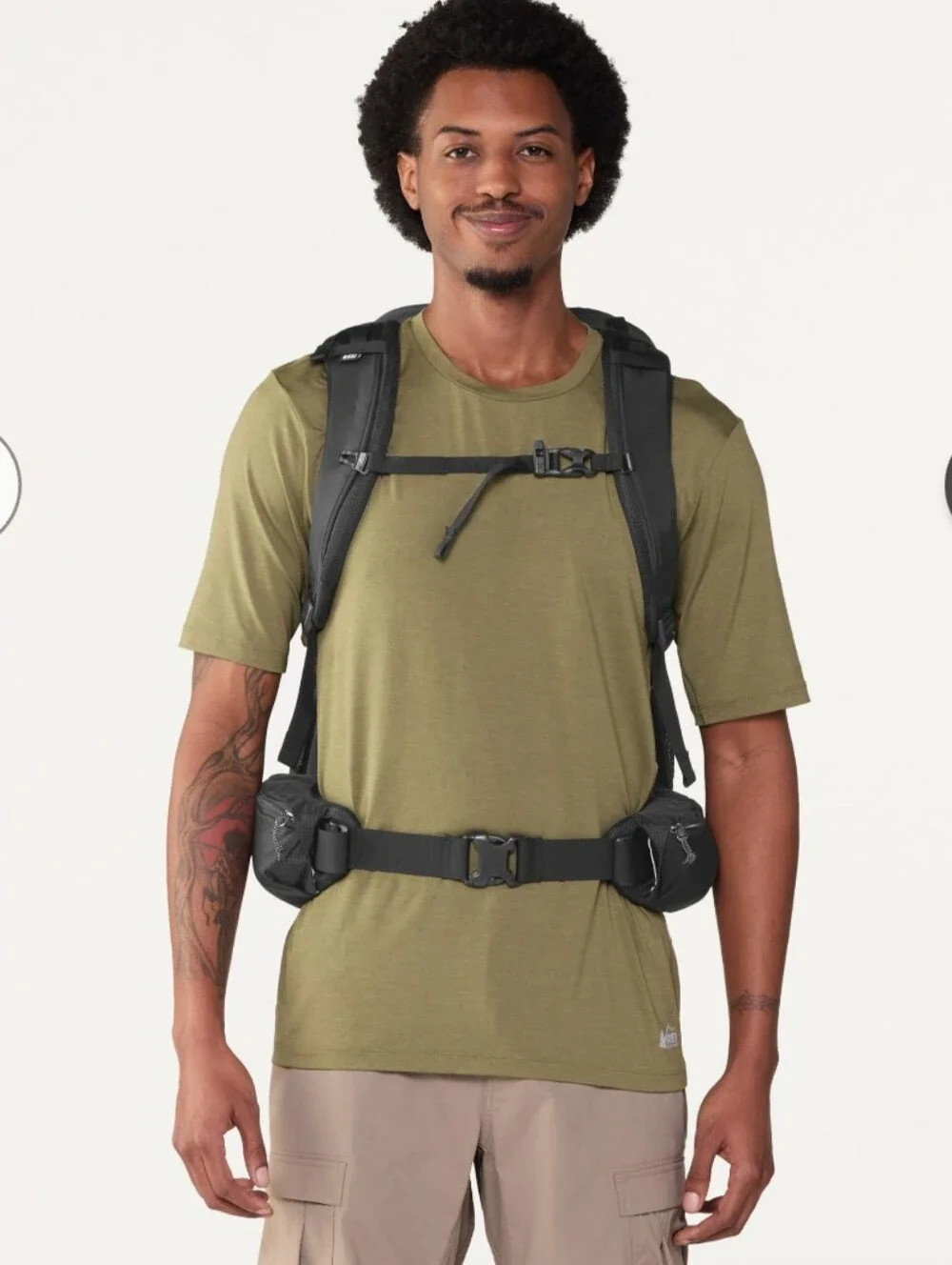 REI Trail 40 Men's Large  Hiking Black Backpack, Exc Condition